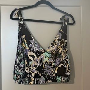 Free People Floral Crop Tank